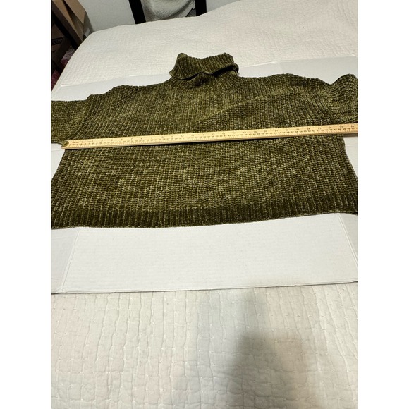 Zenanna‎ Women's Cowl Neck Sweater Size Small Green - Picture 4 of 7